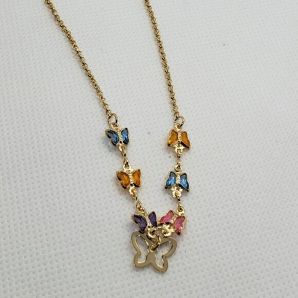 Brand New Brazilian 18k Gold Filled Butterflies Anklet - Picture 1 of 3